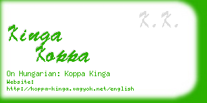 kinga koppa business card